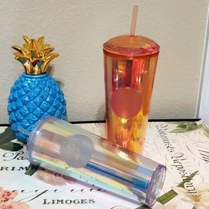 Starbucks iridescent tumbler lot of 2